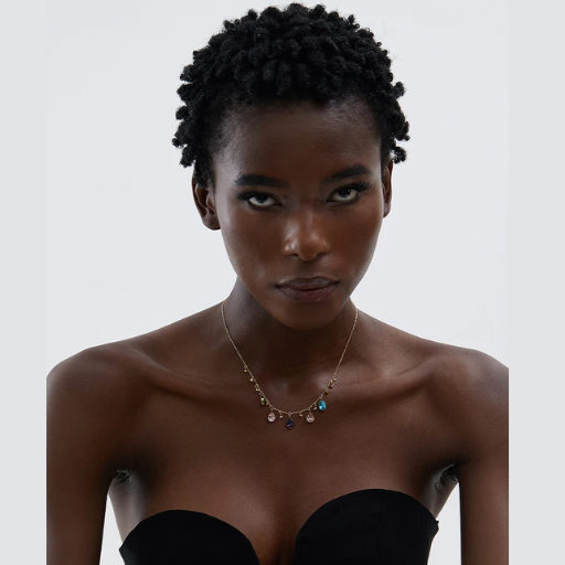 Collar con Cristales de Circonita de Colores